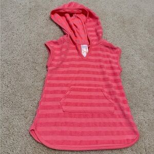 Cat & Jack Pink Striped Kids Swim Coverup